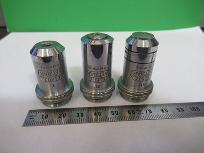 Lot Objectives Lenses Ernst Leitz Germany Microscope Part