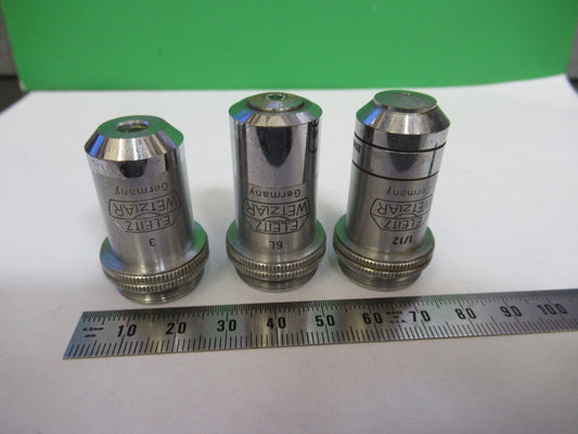 Lot Objectives Lenses Ernst Leitz Germany Microscope Part