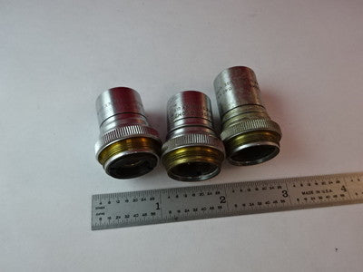 LOT 3 EA BAUSCH LOMB OBJECTIVES MICROSCOPE PART AS IS &2-A-24