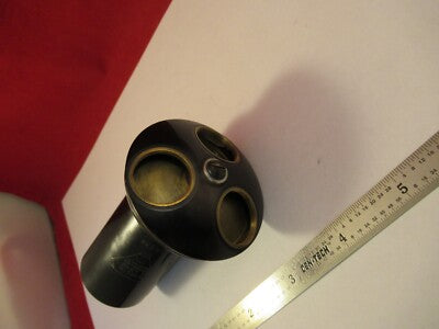 Antique Brass Bausch & Lomb Tubus + Nosepiece Microscope Part