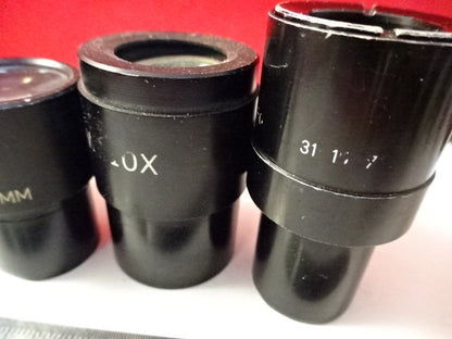 FÜR TEILE LOS 7 EA OKULARE LEITZ + AO MIKROSKOPTEIL OPTIK WIE BESEHEN &amp;U7-B-41