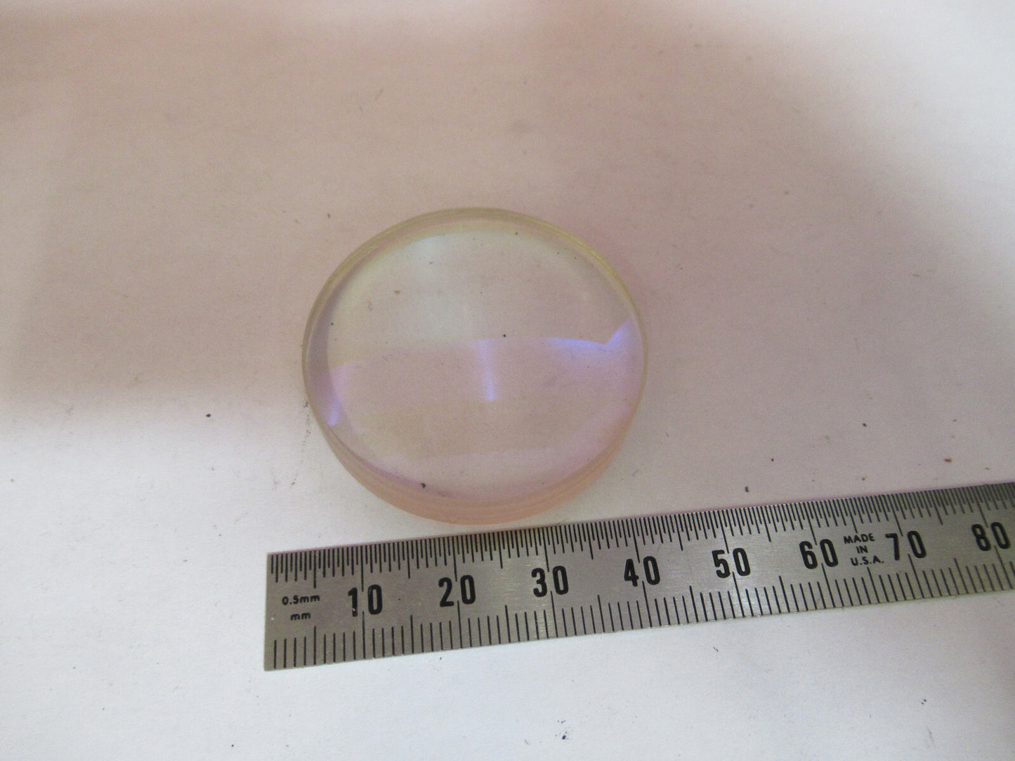 OPTICAL LENS DOUBLET CONVEX  GLASS 40mm OPTICS AS PICTURED  T9-A-61
