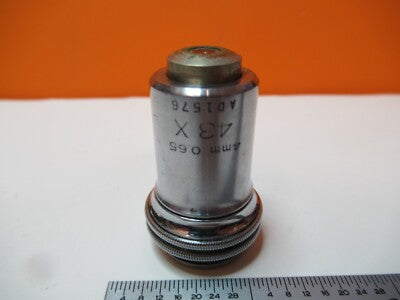 BAUSCH LOMB VINTAGE OBJECTIVE 43X OPTICS MICROSCOPE PART AS PICTURED &16-A-59