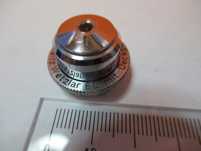 LEITZ WETZLAR POL OBJECTIVE 6L OPTIC 215mm MICROSCOPE PART AS PICTURED &3K-A-41