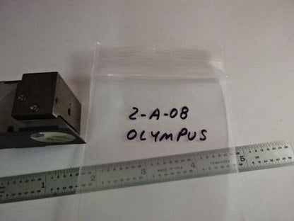 GLASS PRISM OLYMPUS JAPAN HEAD OPTICS MICROSCOPE PART AS IS &2-A-08