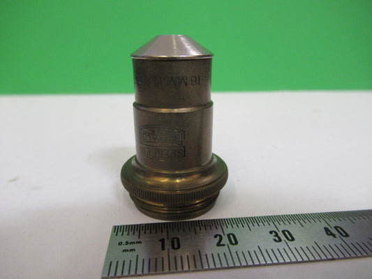 Antique Spencer Lens Co. Brass 10X Objective Lens Microscope Part