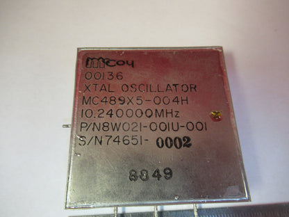 Quartz Oscillator McCOY Frequency 10.24 MHz Flight Unit GPS AS Pic