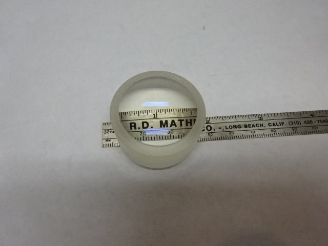 THICK LENS BI CONVEX GLASS OPTICS MICROSCOPE PART AS IS &83-28