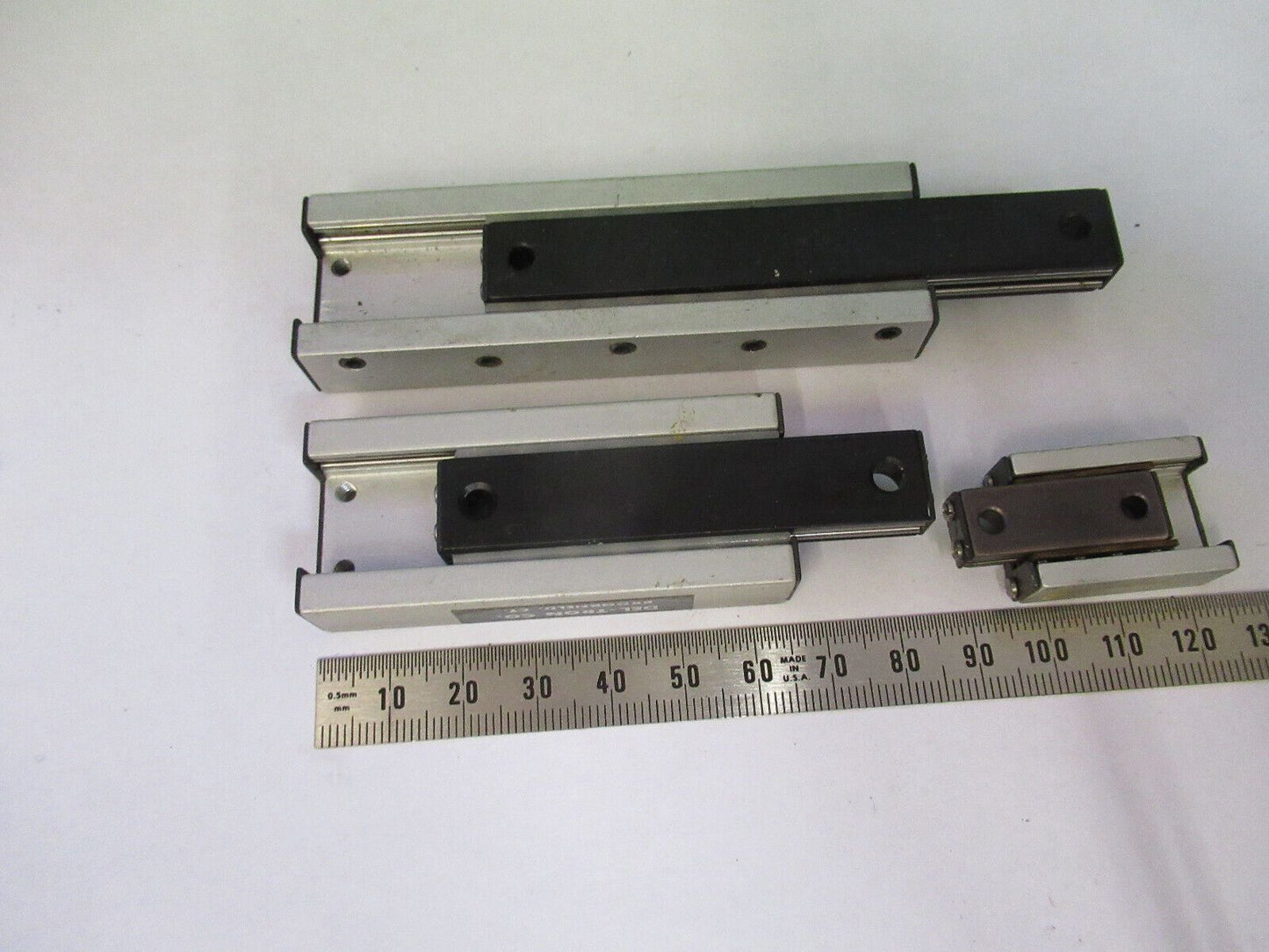LOT 3 EA DELTRON POSITIONING LINEAR STAGE BALL BEARING AS PICTURED #P8-B-20