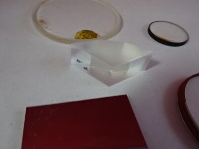LOT OPTISCHE GLASLINSEN PRISMENFILTER LASEROPTIKEN WIE ABGEBILDET &amp;R7-A-28