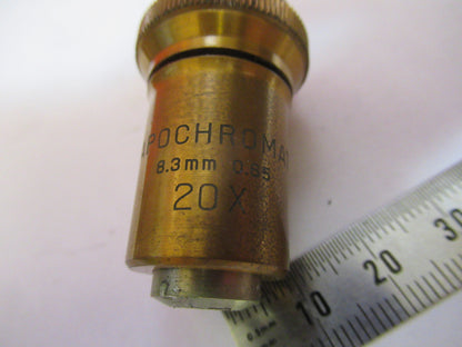 ANTIQUE APO BAUSCH LOMB OBJECTIVE 20X  MICROSCOPE PART AS PICTURED &S9-A-54
