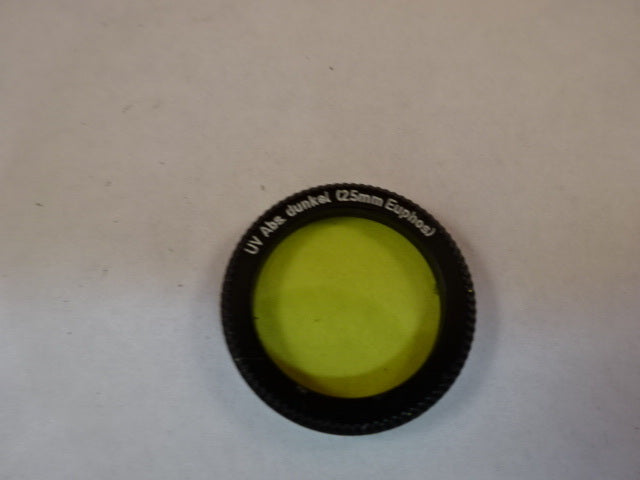 UV ABS. DUNKEL FILTER 25mm EUPHOS OPTICS MICROSCOPE PART AS IS #Z4-A-04