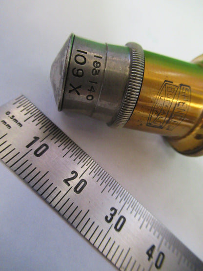 Antique Brass Spencer Lens Co. Objective Rare 109X Microscope Part