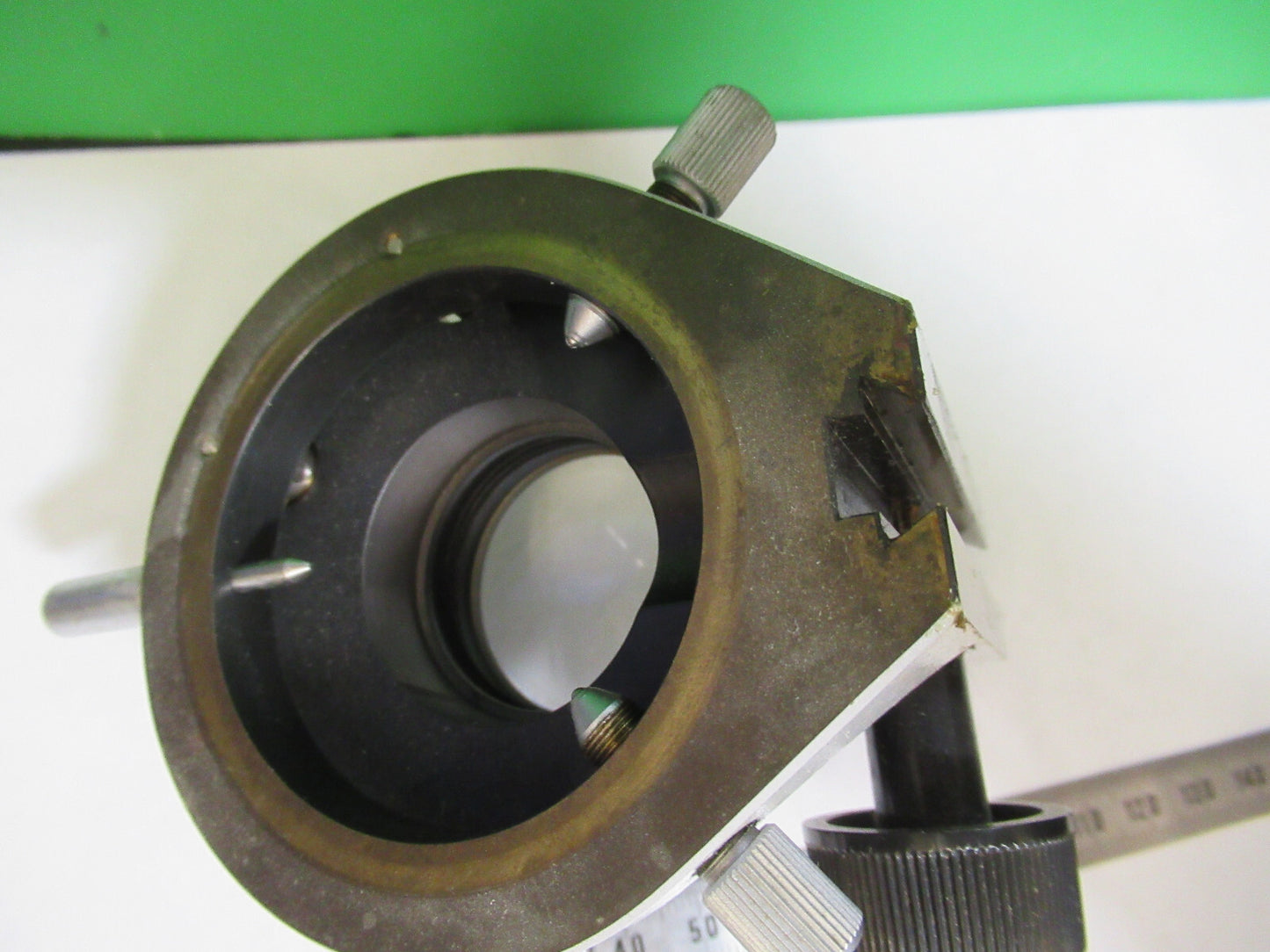 Carl Zeiss AG Germany Stage Support + Lenses Microscope Part
