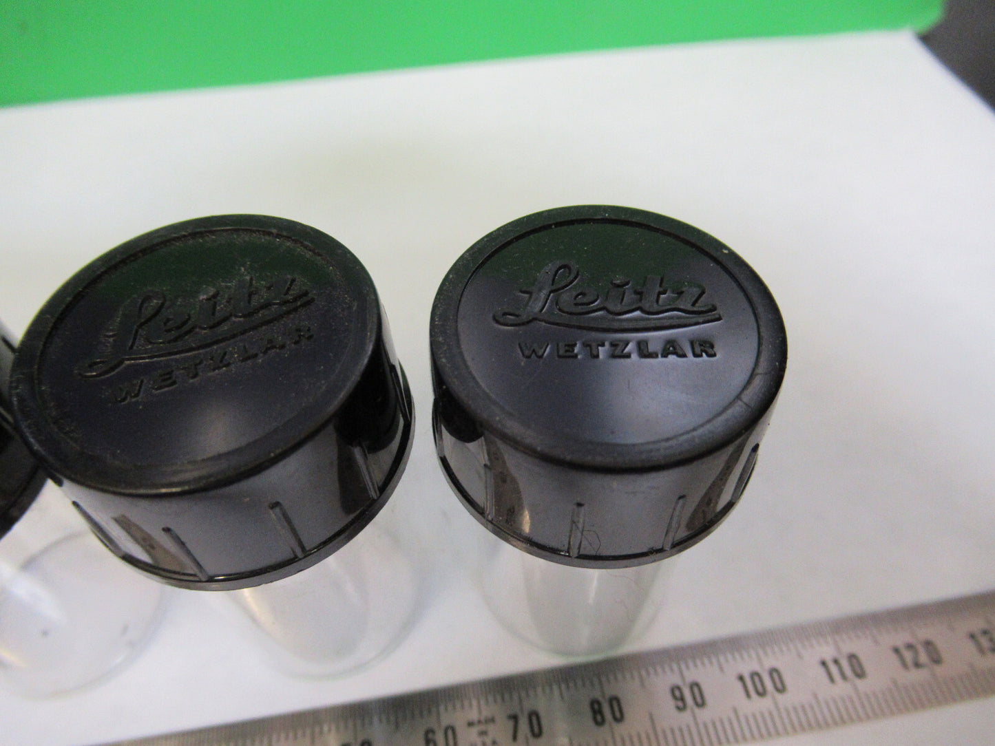LEITZ LOT EMPTY PLASTIC OBJECTIVE CANISTER MICROSCOPE PART AS PICTURED X4-A-49