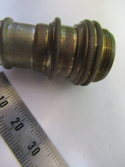 BAUSCH LOMB 4mm ANTIQUE BRASS OBJECTIVE LENS MICROSCOPE PART AS PICTURED F4-B-31