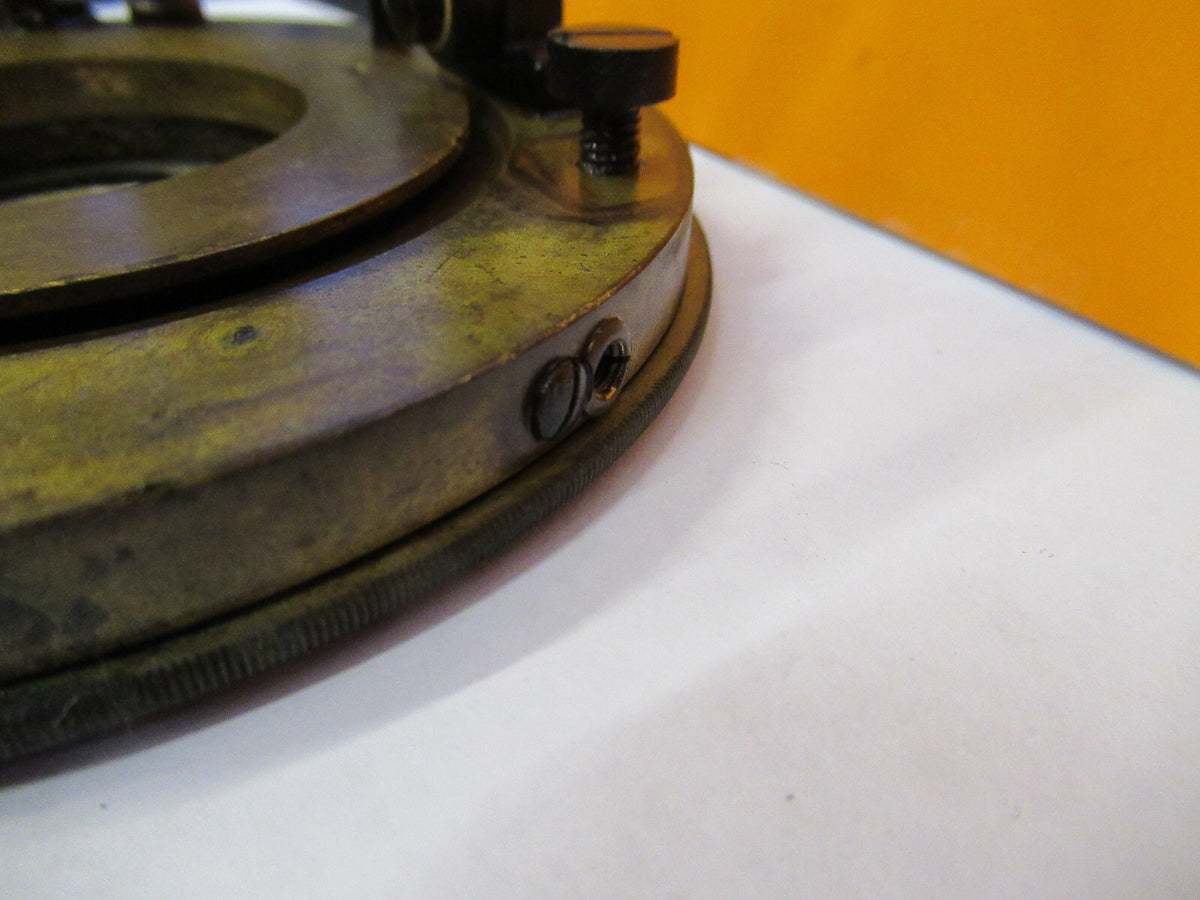 ANTIQUE REICHERT AUSTRIA STAGE POL HOLDER MICROSCOPE PART AS PICTURED Y4-A-115