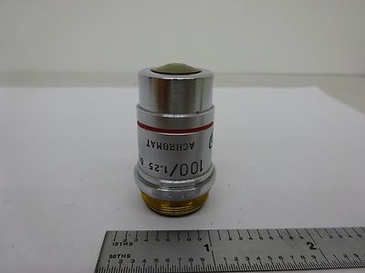 Microscope Spencer Lens Co. American Optical Co. Objective Achromat 100X American Optics BIN47