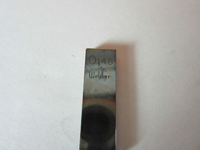 WEBBER STANDARD GAGE 0.148" BLOCK AS IS BIN#31-33