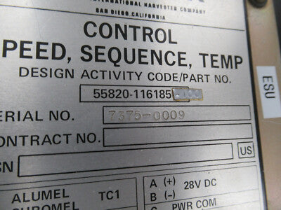 or Repair Solar Control Speed Temperature UH-60 Aircraft