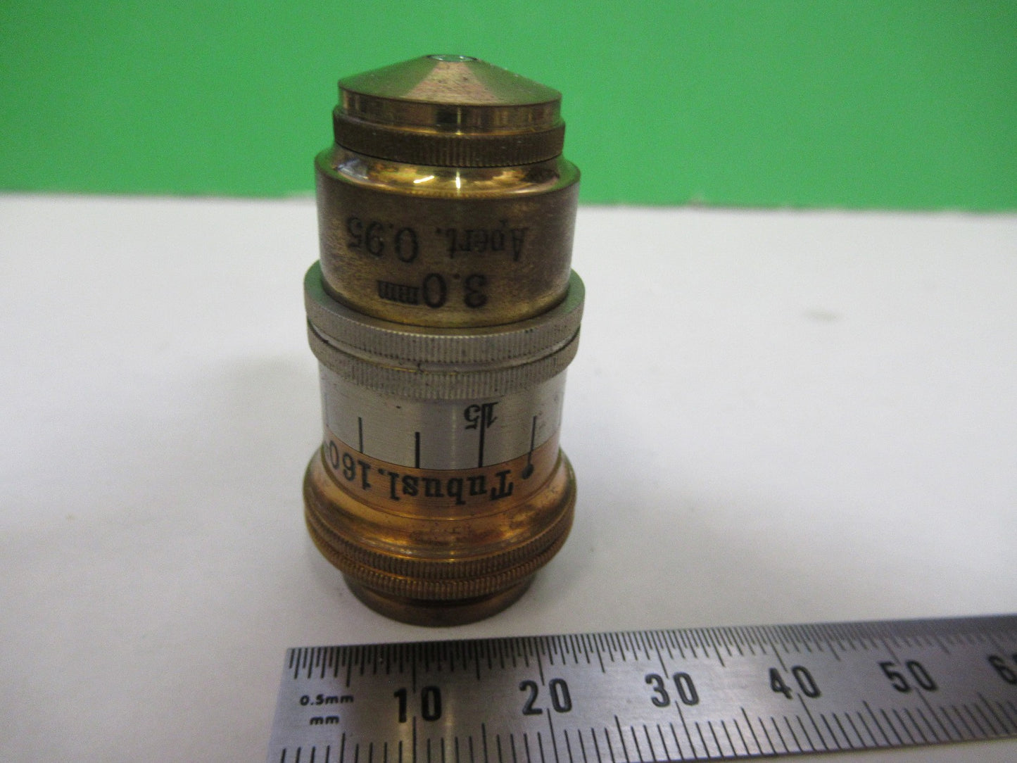 ANTIQUE BRASS OBJECTIVE CARL ZEISS 1902 RARE IRIS OPTICS MICROSCOPE PART W3-C-32