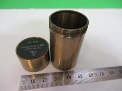 ANTIQUE BAUSCH LOMB BRASS CAN OBJECTIVE MICROSCOPE PART AS PICTURED  V1-A-03