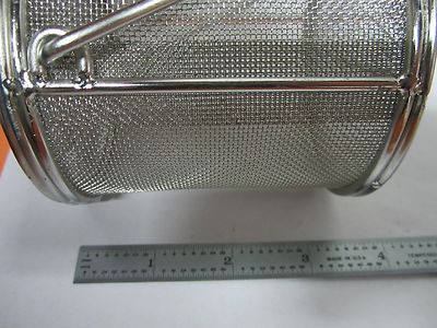 STAINLESS STEEL MESH CONTAINER CLEANING LASER OPTICS  BIN#A3