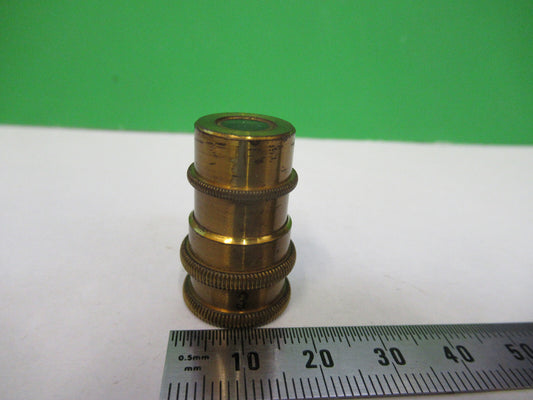 Antique Brass Reichert Austria Objective Rare Microscope Part