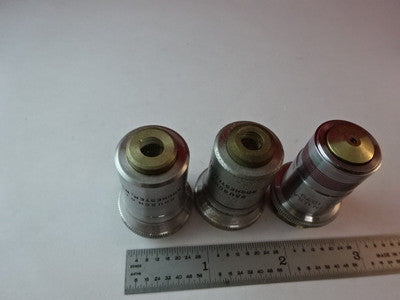 Lot 3 Ea American Optical Co. Spencer Lens Co. Objectives 100X + Bl 20X Optics Microscope
