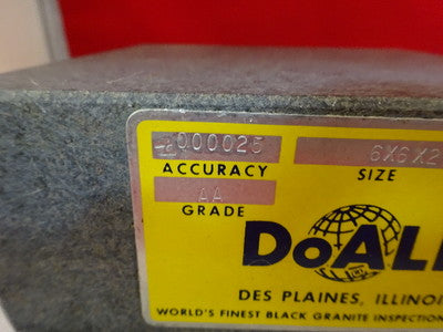 METROLOGY INSPECTION DoALL GRANITE FLATNESS TABLE AS IS #51-A-01