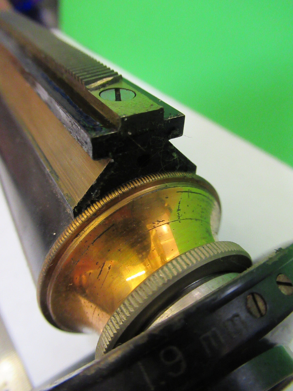 ANTIQUE BAUSCH LOMB TUBUS + NOSEPIECE MICROSCOPE PART AS PICTURED S7-A-18