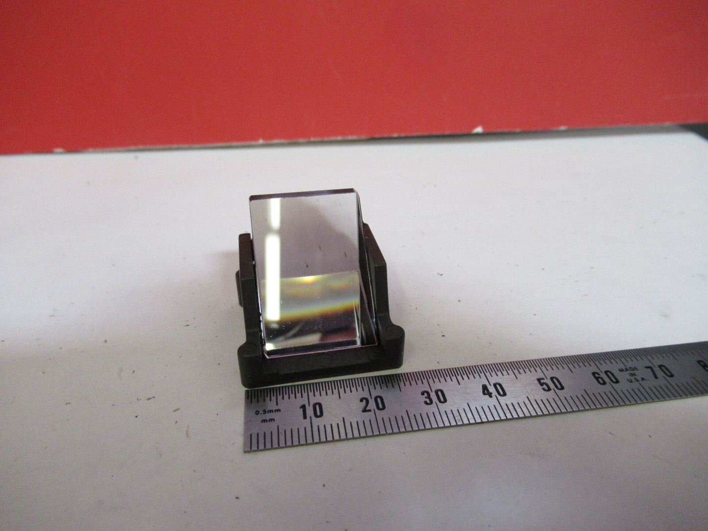MEIJI JAPAN MOUNTED GLASS PRISM MICROSCOPE PART AS PICTURED X8-B-40