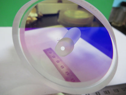 OPTICAL FLAT HOLED COATED FUSED SILICA PRO ZYGO LASER OPTICS AS PICTURED 98-A-08