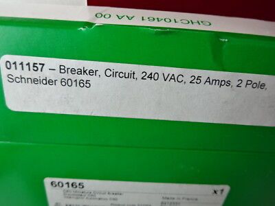 SCHNEIDER ELECTRIC MULTI 9 C60 25A CIRCUIT BREAKER 60165 FRANCE AS IS #83-R-98