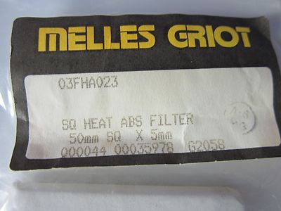 Optical Melles Griot Heat Filter Square 50 mm Laser Optics