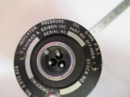 Indicator Pressure Oil 217-100A Edison Aircraft Instrument