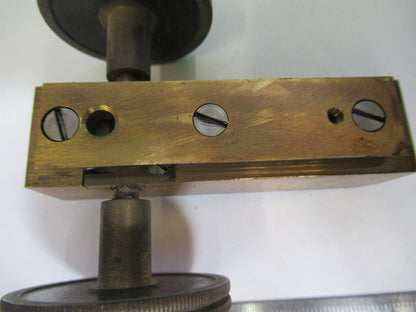 ANTIQUE BRASS BAUSCH LOMB KNOBS MACRO ADJUST MICROSCOPE PART AS PICTURED W3-C-02