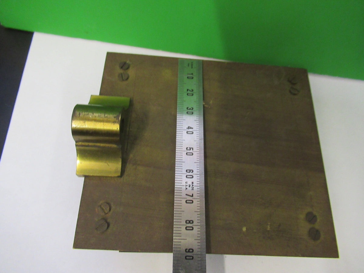 Antique Brass Stage Table Unknown Rare Microscope Part
