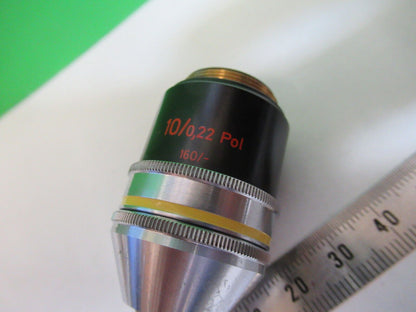 ZEISS OBJECTIVE POL 10X /160 POLARIZATION MICROSCOPE PART AS PICTURED P2-B-46
