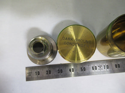 ANTIQUE BRASS DARK CONDENSER BECK UK + CANISTER MICROSCOPE PART AS PIC X3-B-19