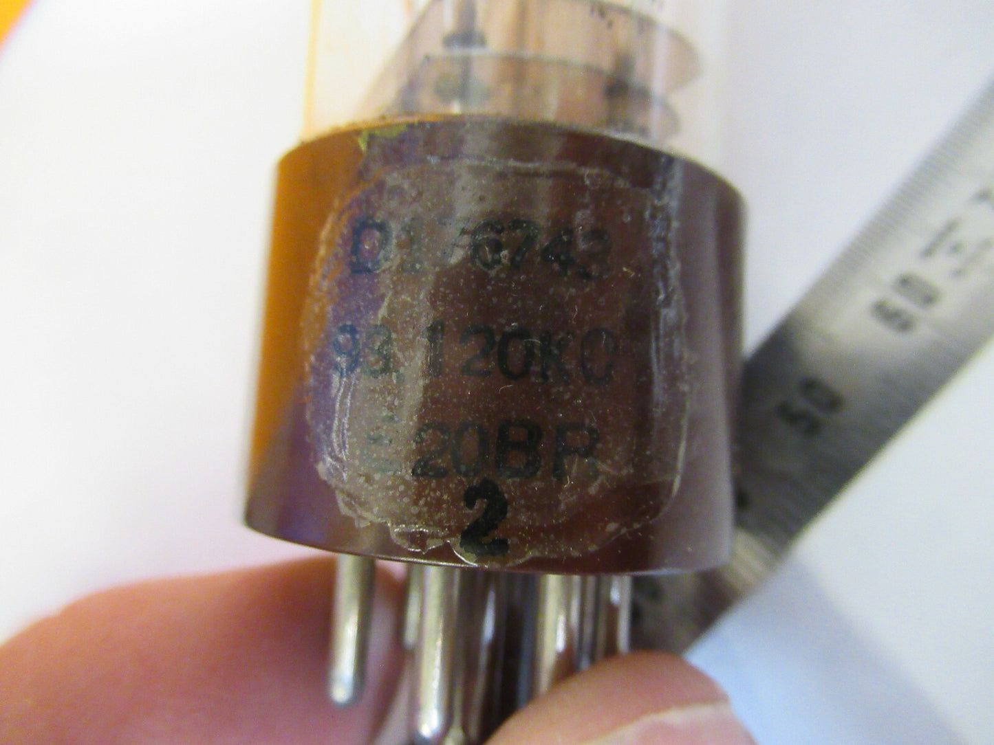 Antique Resonator Quartz Crystal Glass Pkg Frequency