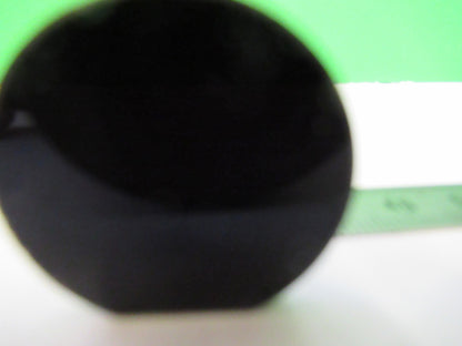 OPTICAL GLASS CIRCULAR VERY DARK RED FILTER OPTICS AS PICTURED T3-C-09