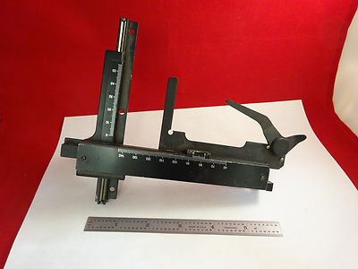 MIKROSKOP-TEILSTAGE-MIKROMETER-PROBENHANDHABUNG WIE BESEHEN BIN#K8a-B-01