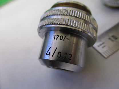 LOT LEITZ wetzlar GERMANY OBJECTIVE MICROSCOPE PART /170 AS PICTURED X2-A-35