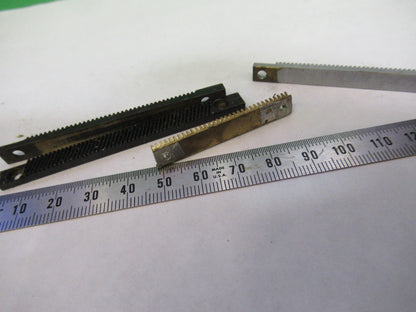 LOT 4 PIECES RACK GEAR BAUSCH LOMB AO SPENCER MICROSCOPE PART AS PICTURE U8-A-39