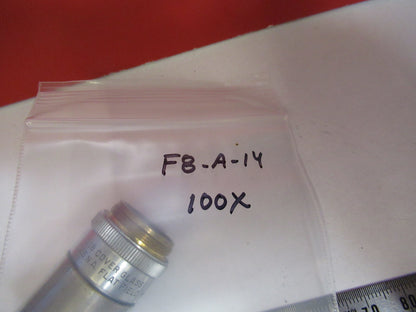 Industrial Bausch & Lomb 100X Lens Objective Microscope