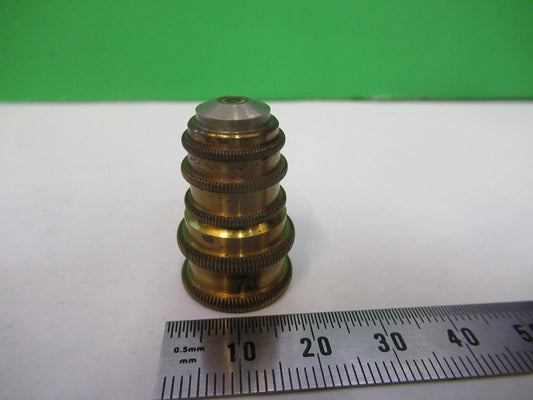 Antique Brass Reichert Austria Objective Rare Microscope Part