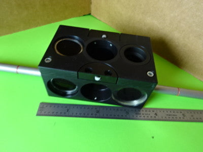 MICROSCOPE PART REICHERT POLYVAR FILTER BLOCK SLIDE 413685 OPTICS AS IS #L5-B-02