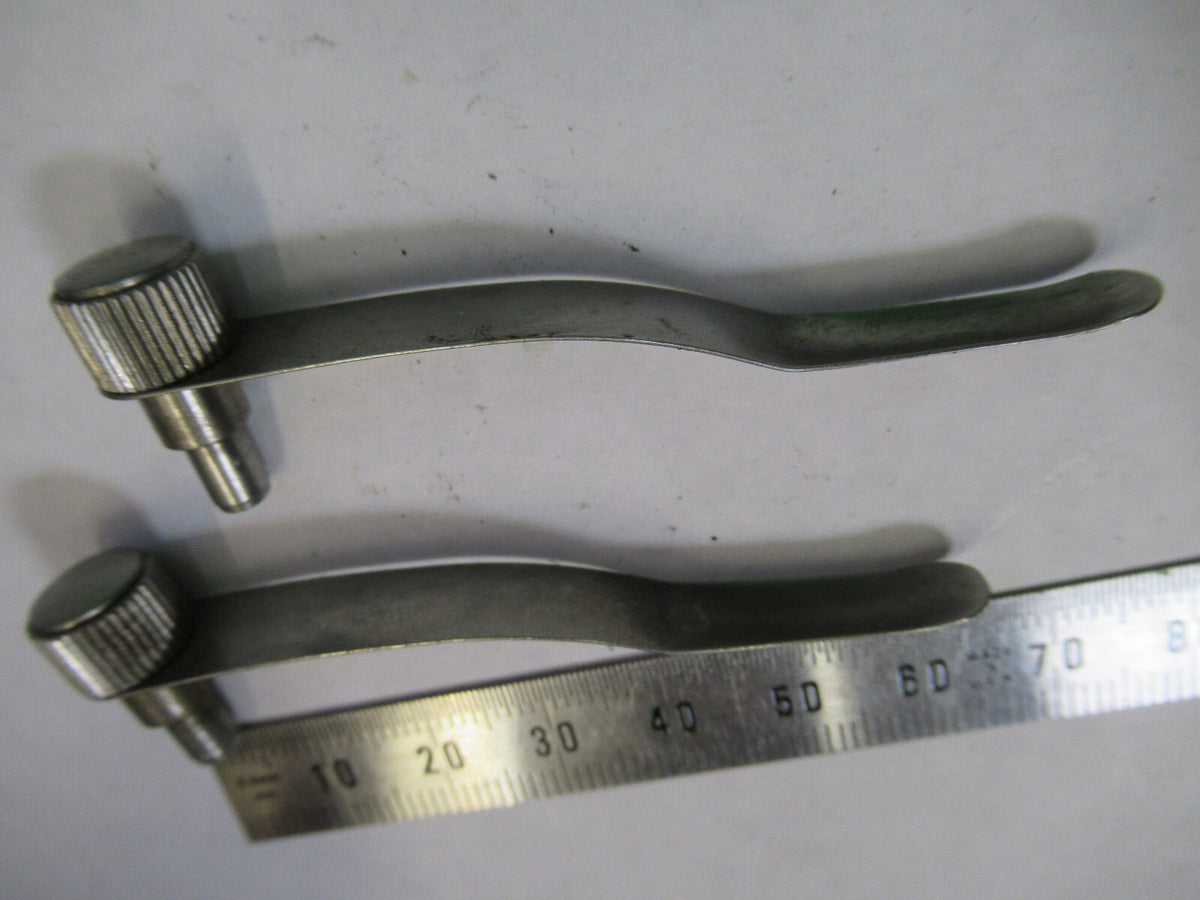 BAUSCH LOMB PAIR CLIPS STAGE MICROSCOPE PART AS PICTURED X9-B-66