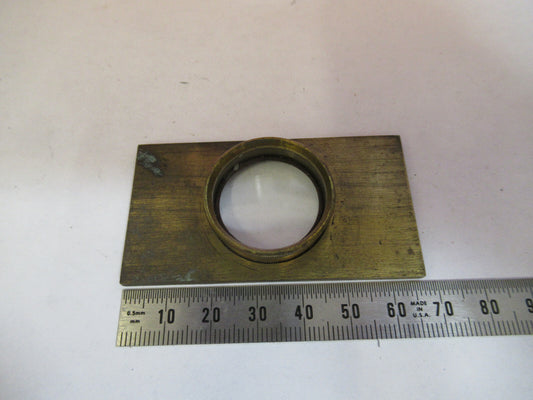 Antique Brass Watson UK Stage Lens Optics Microscope Part